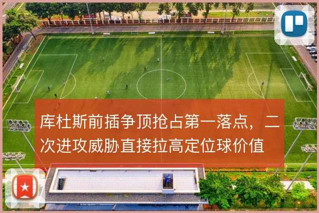 库杜斯前插争顶抢占第一落点，二次进攻威胁直接拉高定位球价值